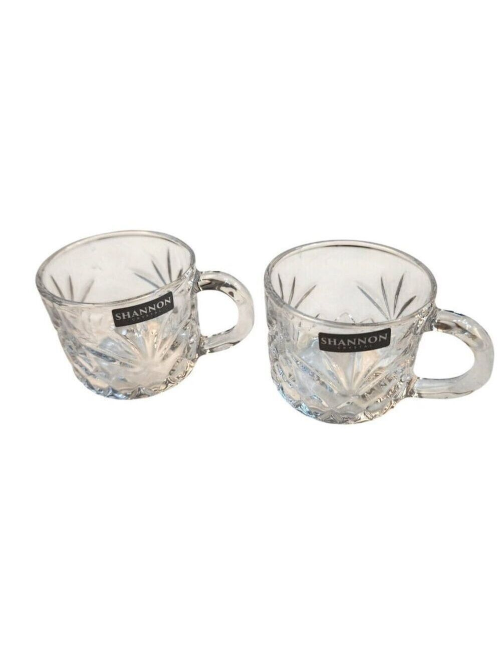 Godinger Clique  Cut Crystal Double Old Fashioned Glasses Set of 2 Barware